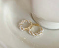 Pearl embedded hoops