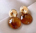 Opal brown earrings