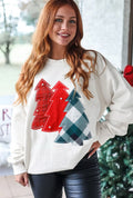 Plaid Christmas Tree Sweatshirt