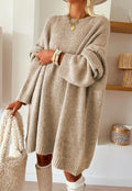 Pale khaki sweater dress