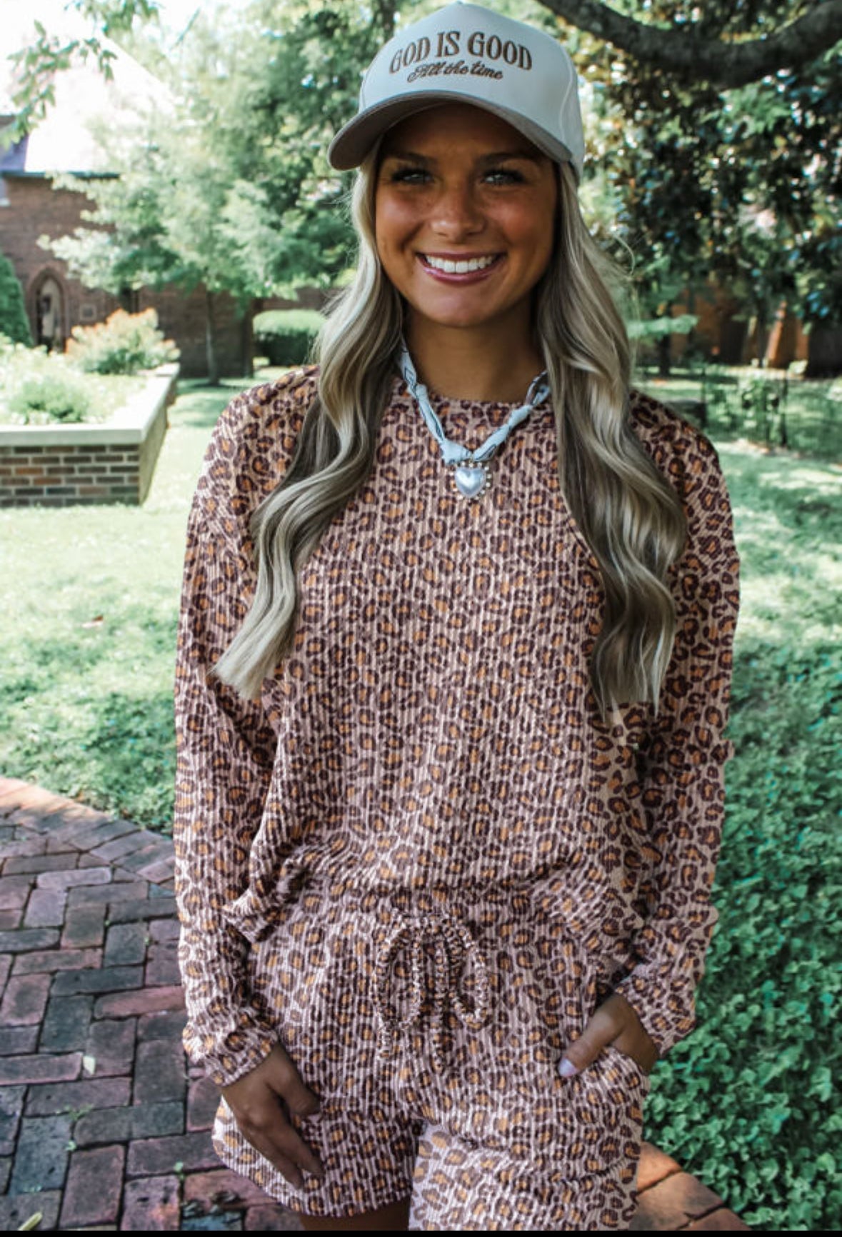 Ribbed leopard 2 p/c set