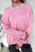 Pink mineral wash sweatshirt